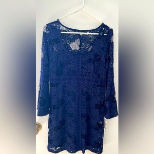 Brand new with tag blue lace dress size small
